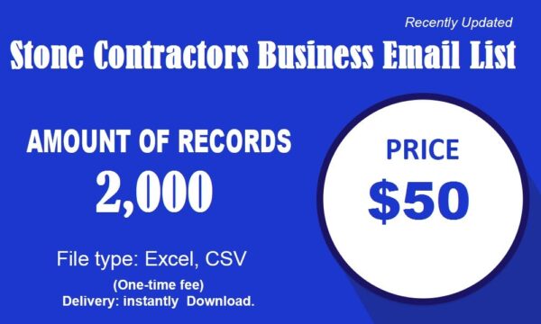 Stone Contractors Business Business Email Database