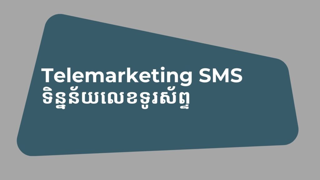 Telemarketing SMS ទិន្នន័យលេខទូរស័ព្ទ