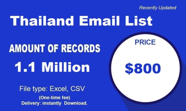 Thailand Consumer Business Email Database