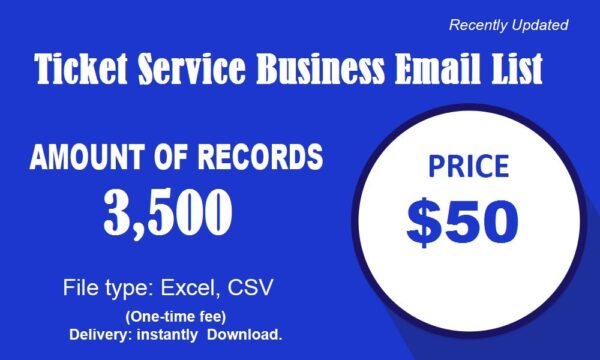 Ticket Service Business Business Email Database