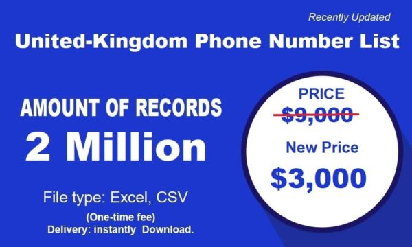 1 Millions  UK Mobile Phone List