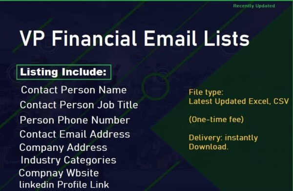 VP Financial Business Email Databases Trial