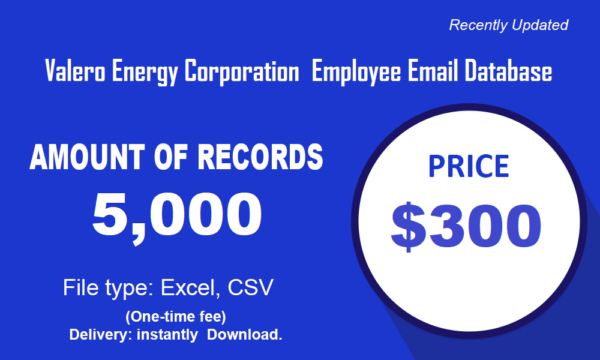 Valero Energy Corporation  Employee Business Email Database